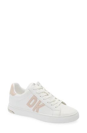 DKNY Logo Sneaker in White/Blush at Nordstrom Rack, Size 8.5