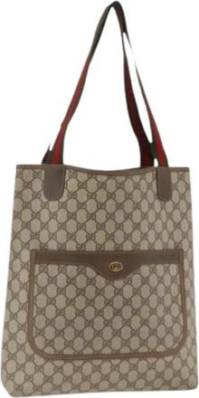 Gucci Pre-owned Tote Bags, female, Beige, Size: ONE SIZE Pre-owned Vintage Tote Bag