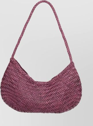 Dragon Diffusion curved shoulder bag woven texture