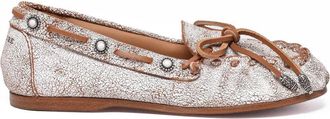 Sartore Brown Worn Effect Leather Loafers