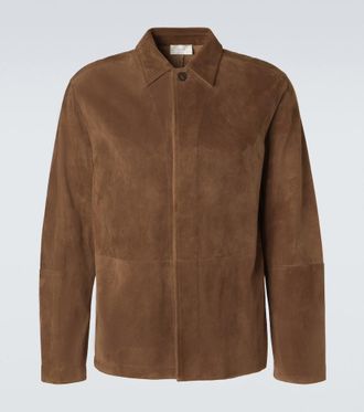 The Row Ulrich paneled suede jacket