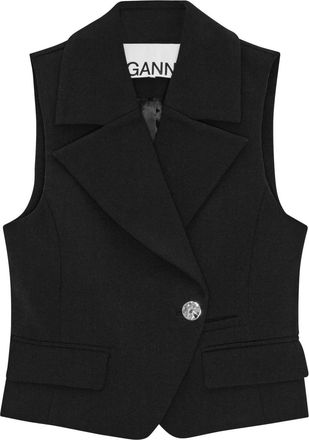 Ganni Gilet doppiopetto - Nero