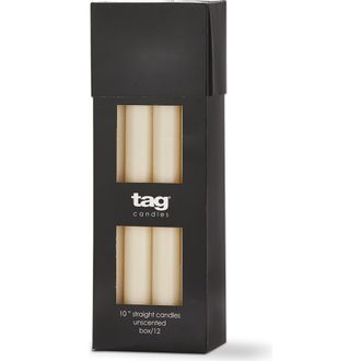 Tag Color Studio Ivory Straight Taper Paraffin Wax Candle Set in Beige at Nordstrom