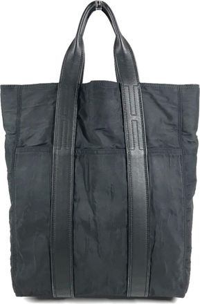 Herm&egrave;s Acapulco Black Nylon Shoulder Bag Tote Bag (Pre-Owned)