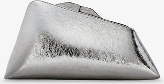 The Attico 8.30 PM laminated leather clutch bag with logo engraved on the bottom - THE ATTICO - gender_Woman