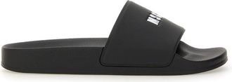 Msgm Slide Sandal With Logo-Uomo