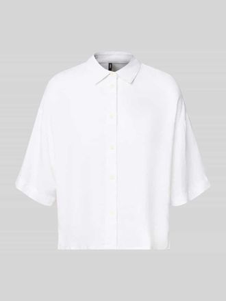 Vero Moda Regular Fit Hemdbluse aus Leinen-Viskose-Mix Modell LINN in Offwhite, Gr&ouml;&szlig;e XS
