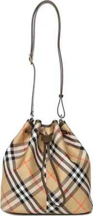 Burberry Tassen, Dames, Veelkleurig, ONE Size, Katoen, Vintage Check Bucket Bag