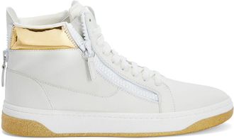 Giuseppe Zanotti GZ 94 double-zip hi-top sneakers - men - Leather/Rubber/Fabric - 40.5 - White