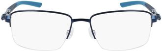 Nike NIKE8141 Rectangle Semi-Rim Metal Eyeglasses