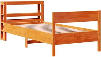 vidaXL Vidaxl - Estructura De Cama Sin Colch&oacute;n Madera De Pino Marr&oacute;n 90x200 Cm