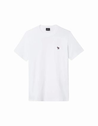 Paul Smith Mens Paul Smith Reg Fit SS T-Shirt Zebra - White - Size: 38