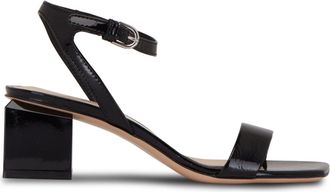 AGL patent-finish leather sandals - women - Leather/Leather/Leather - 35.5 - Black