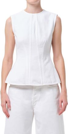 A Gold E Corbin Denim Shell Top in Marshmallow Clean White at Nordstrom, Size X-Small