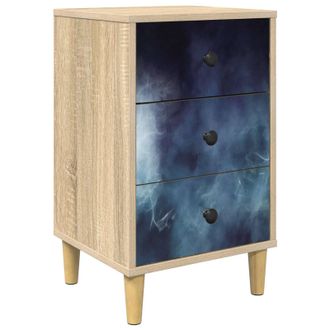 vidaXL Mesa De Noche Raalte Roble Sonoma 36 X 33 X 60 Cm Vidaxl