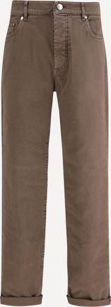 Brunello Cucinelli Jeans con piccolo risvolto Man 56