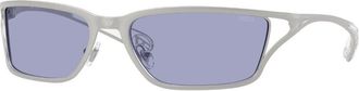 Diesel DL1015 10071A Mens Sunglasses Silver Size 58