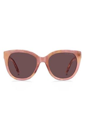 Marc Jacobs 54mm Cateye Sunglasses in Havana Pink/Burgundy at Nordstrom