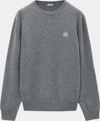 Loewe Men & apos;s Wool Mini-Anagram Crewneck Sweater