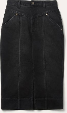 Stetson Womens Stretch Denim Maxi Skirt In Black