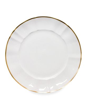 Anna Weatherley White Charger Plate with Gold Border