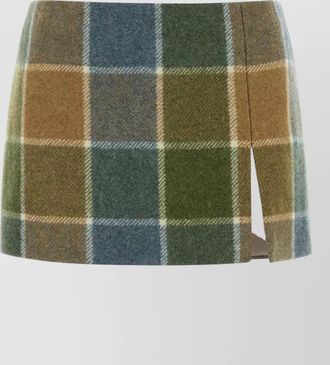 Miu Miu embroidered virgin wool mini skirt