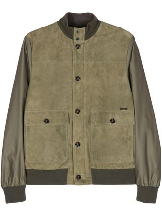 Moorer Bomber con inserto a contrasto - Verde