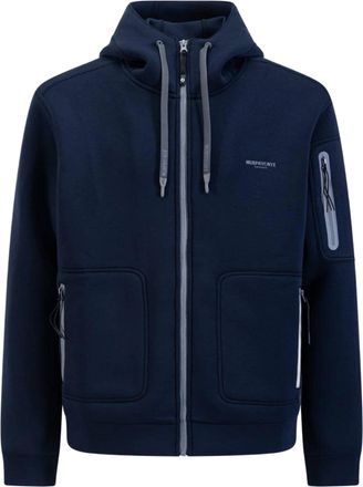 Murphy & Nye Blue Rhump Cropped Zip-Through Hoodie