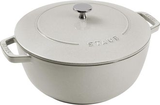 Staub 5-Quart Enameled Cast Iron Cocotte in White Truffle at Nordstrom