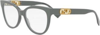 Fendi FE50093I020 Square Full Rim Eyeglasses - Gray