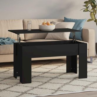 vidaXL Coffee Table Black 39.8x19.3x20.5 Engineered Wood