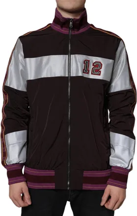 Dolce & Gabbana Multicolor Full Zip Jersey Men Bomber Mens Jacket