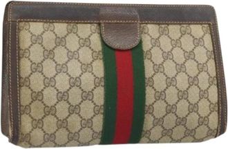 Gucci Pre-owned Clutches, female, Beige, Size: ONE SIZE Pre-owned Plastic gucci-bags