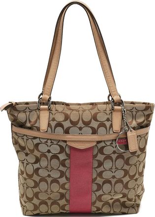 Coach 2000s shopper met kenmerkende streep - Bruin