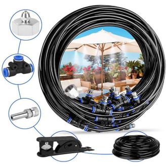 OEM Nebulizador Para Patio, Sistema De Nebulizaci&oacute;n De 20 M Con 20 Boquillas, Nebulizador Para Enfriar El Jard&iacute;n Con Manguera Duradera Y Boquillas Extra&iacute;b