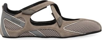 The Attico Womens Ballerina Flats Floor 01 Grey Polyurethane Shoes