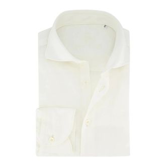 John Miller Overhemden, Heren, Beige, M, Linnen, Linnen Overhemd