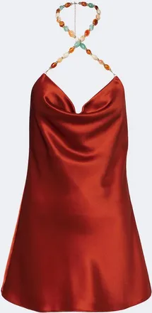 Retrof&ecirc;te Retrof&ecirc;te Marvel beaded satin minidress