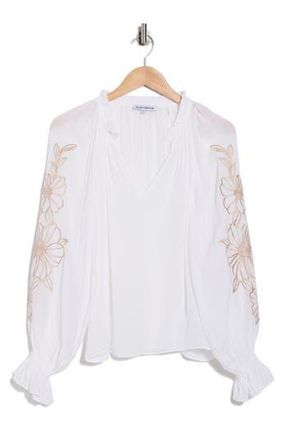 Ramy Brook Sakura Woven Top in Ivory at Nordstrom Rack, Size X-Large
