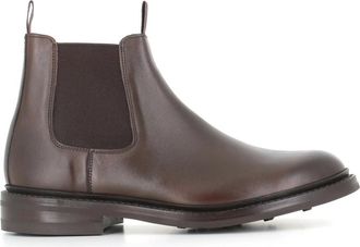 Trickers Bruine Chelsea Platte Schoenen Espresso - Heren - Chelseaboots - Bruin - 42 1/2 EU - Schoenen