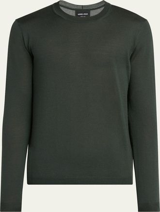 Giorgio Armani Mens Cashmere Knit Crewneck Sweater