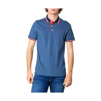 Jack & Jones Polo Shirts, male, Blue, S, Jjepaulos SS Noos