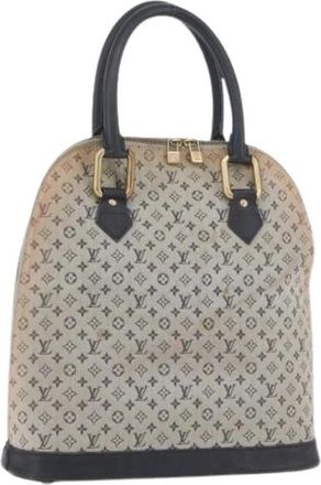 Louis Vuitton Pre-owned Monogram Mini Canvas Handtas - Dames - Vintage Handtas - Blauw - ONE Size - Leer - Vintage