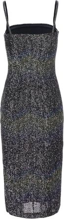 Missoni Womens Midi Dress Zigzag Sequin Multicolour Polyamide