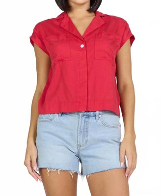 Dear John Denim Cruz Button Up Top In Salsa