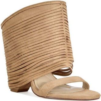 Azalea Wang Dreia Ankle Cuff Sandal in Camel at Nordstrom, Size 8.5