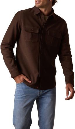 The Normal Brand Tailored Terry Shirt Jacket in Dark Brown at Nordstrom, Size Xx-Large