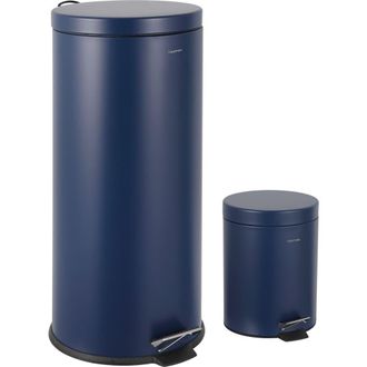 Happimess Oscar 8-Gallon Step-Open Trash Can with FREE Mini Trash Can in Denim Blue at Nordstrom