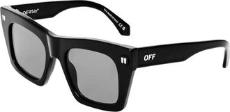 Off-white Selma-zonnebril met vierkant montuur voor dames (Zwart/Donkergrijs)