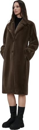 Roberto Ricci Design Parka met ecologische bontvoering - Dames - Mantel - Bruin - S - Jassen